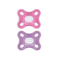 Produktbild: MAM COMFORT Beruhigungssauger 0-3 Monate (2er Set) MAM Schnuller 0-3 Monate aus 100% Silikon mit einzigartigem Design, 2er Set, weich und leicht mit Sterilisator-Schnullerhalter, Rosa/Violett