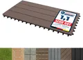Produktbild: WPC Klickfliesen Terrassenfliesen Royal Dunkelbraun 60x30 cm 1 Stück