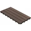 Produktbild: Floordirekt - Klickfliesen Wpc-terrassendielen Royal Dunkelbraun 60 X 30 Cm