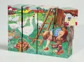 Produktbild: Würfelpuzzle BAUERNHOFMOTIVE 12 Würfel mit Holzbox Holzpuzzle Kinderpuzzle NEU