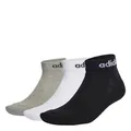 Produktbild: adidas Unisex Kids Linear Ankle Cushioned Socks 3 Pairs, Medium Grey Heather / White / Black, 7-8 Years