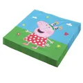 Produktbild: Party Factory `Peppa Wutz´ 20 Papier Servietten, 33x33cm, bunt, 3-lagig, Einwegservietten für Kindergeburtstag oder Mottoparty