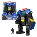 Produktbild: Fisher-Price Imaginext DC Super Friends Batman Flug-Mech mit Lichtern, Soundeffekten und Bewegungs sowie Einer ca. 7 cm großen Actionfigur, ca. 37 cm großes Spielzeug mit Starter und Scheiben, JDL03