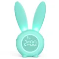 Produktbild: Homealexa Kinder-Hasenwecker, LED-Aufwachlicht, Nachtlicht, Grün