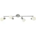 Produktbild: Lampe Tiara Spotrohr 4flg eisen/weiß 4x D45, E14, 40W, geeignet für Tropfenlampen (nicht enthalten) Arme drehbar / Köpfe schwenkbar - Brilliant