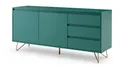 Produktbild: SalesFever Sideboard mit 2 Türen und 3 Schubladen - Grün/Gold - 395073