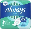 Produktbild: 0,35€/Stück- 4x Always Damenbinde mit Flügeln (Größe 1) Ultra Normal - 14 Stück