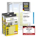 Produktbild: EASYmaxx Insect Protect Fliegengitter Fenster mit Magnetbefestigung | zuschneidbares Moskitonetz | Insektenschutz Fenster bis 150 x 180 cm | Mückenschutz Fliegennetz Magnet - leichte Montage [2 Stück]