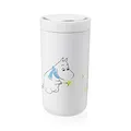 Produktbild: Stelton To-Go Click - Thermobecher, doppelwandige Isolierflasche - Rostfreier, auslaufsicherer Kaffeebecher/Teebecher mit Smart-Click-Deckel - Heiße & kalte Getränke - 0,2 Liter, Frost, Moomin