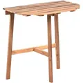 Produktbild: Balkontisch Braun Akazienholz 70 X 44 Cm Mit Klappbarer Tischplatte Latten-optik Rustikal Landhausstil Outdoor Garten Terrasse Ausstattung