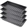 Produktbild: Garronda Anzucht Schale Pflanzschale Gewächshaus Anzuchtplatte Anzuchtschale Keimschale, Ideal für Pflanzen, Anzuchten, Garten GD-0065 (60x30 cm; Schwarz; 4 Stück)