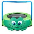 Produktbild: HyperMotion Kindertrampolin Mini-Trampolin für Kinder, Frosch mit Griff, 50 kg max, 91 cm grün