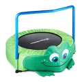Produktbild: HyperMotion Frosch Kindertrampolin 90 cm mit Haltegriff - Indoor/Outdoor Gartentrampolin, 6 rutschfeste Beine, Schaumstoffgriff - für Kinder 3-6 Jahren, bis 50 kg