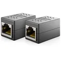 Produktbild: deleyCON 2x CAT6 Patchkabel Verbinder Kupplung Koppler Netzwerk LAN DSL Adapter