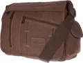 Produktbild: Große XL Herren Damen Tasche Messenger Bag Umhängetasche Laptoptasche Canvas Braun