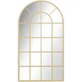 Produktbild: Homcom - Wandspiegel Garderobenspiegel 110 X 65cm Dekorativer Spiegel Mit Metallrahmen Hängespiegel Wohnzimmerspiegel Für Schlafzimmer Gold