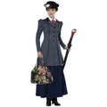 Produktbild: Metamorph Kostüm Englische Nanny Kostüm, Streng erscheinendes Kotüm für magische Kindermädchen blau XS