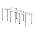 Produktbild: vidaXL Beistelltisch Satztische 3-tlg. Transparent Hartglas (3-St)