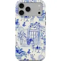 Produktbild: Handyhülle für iPhone 17 Pro Max Burga Case Cover Etui Weiß mit blauem Muster