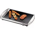 Produktbild: Glaskeramik® Grill CG 2303/E, Edelstahlgehäuse, original SCHOTT Glaskeramik® Glaskeramik Grillfläche, stufenlose Temperaturregelung bis 380 °C... - Silber