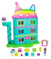 Produktbild: Gabby's Dollhouse DREAMWORKS - 15-teiliges Purrfect Party Puppenhaus Spielset im Regenbogen-Look, über 60cm mit Gabby-Figur, Möbeln und Geräuscheffekten, 3 Jahr(e), Batterien erforderlich, Montage erforderlich