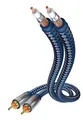 Produktbild: inakustik – 0040405 – Premium Stereo Audiokabel | Für kraftvollen und dynamischen Klang dank eines hohen Kupfergehaltes | 5,0m in Blau | 2-fache Abschirmung - Vollmetallstecker - moderner Geflechtschirm