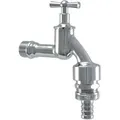 Produktbild: Auslaufventil (wasserhahn) 1/2'' - Chrom, Mit Belüfter, Rückflußverhinderer Und Schlauchverschraubung 3/4''