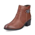 Produktbild: Rieker Damen Ankle Boots 73970, Frauen Stiefeletten,reißverschluss,Bootee,Booties,halbstiefel,Kurzstiefel,uebergangsschuhe,braun (22),38 EU / 5 UK