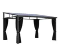 Produktbild: vidaXL Pavillon, Partyzelt mit Vorhängen 405x294x244 cm Anthrazit