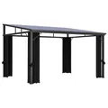 Produktbild: Pavillon mit Vorhängen Pergola 405x294x244 cm Anthrazit
