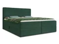 Produktbild: Boxspringbett Mollo mit 2 Bettkästen, Doppelbett mit Bonell-Matratze und Topper, Polsterbett in weichem Cordstoff, Bett, Bettgestell für Schlafzimmer (Grün (Tilia 39), 160 x 200 cm)