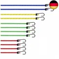 Produktbild: PRETEX 12er-Set Spanngummi mit Haken in 4 Längen - hochbelastbare mehrfarbige