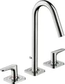 Produktbild: hansgrohe 3-Loch Waschtischarmatur 160 AXOR CITTERIO M DN 15, mit Hebelgriffen und Rosetten chrom