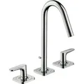 Produktbild: hansgrohe AXOR Citterio M 3-Loch Waschtischarmatur 160 mit Hebelgriffen, Rosetten und Zugstangen-Ablaufgarnitur, 34133000, Farbe: Chrom