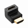 Produktbild: UGREEN HDMI Adapter HDMI Adapter Winkel 270°Grad High Speed HDMI Stecker auf HDMI Buchse Adapter 4K mit vergoldete Kontakte Schwarz