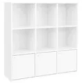 Produktbild: Boxxx Bücherwand, Weiß, Holzwerkstoff, 3 Fächer, 98x98x30 cm, Typenauswahl, Beimöbel erhältlich, Wohnzimmer, Regale, Bücherregale