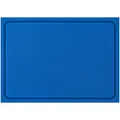 Produktbild: Muvell Schneidebrett Kunststoff HDPE500 | blau 35x25x2 cm | Schneidbrett | Gastro Profi HACCP Fisch Küchenbrett | 1 Seite mit Saftrinne |