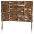 Produktbild: sunnypillow Beetbegrenzung Beeteinfassung aus Weide Weidenzaun Rasenkante Palisade beige 60 cm x 40 cm