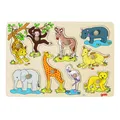 Produktbild: Goki 57829 - Steckpuzzle - afrikanische Tierkinder 9 Stück (US IMPORT)