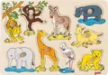 Produktbild: Steckpuzzle AFRIKANISCHE TIERKINDER Setzpuzzle Holzpuzzle Kinderpuzzle Tiere NEU