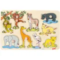 Produktbild: Goki 57829 - Steckpuzzle afrikanische Tierkinder, Spielzeug, Kinderpuzzle, NEU
