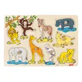Produktbild: Goki Holz Nick Puzzle Wildtiere, 9dlg.