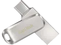 Produktbild: SANDISK Ultra Dual Drive Luxe USB-Stick, 64 GB, 400 MB/s, Silber