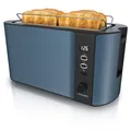 Produktbild: Arendo 4-Scheiben-Toaster mit Restzeitanzeige, Langschlitz-Toaster, Auftaufunktion, 6 Stufen, Blau