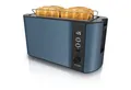 Produktbild: Arendo Toaster Edelstahl, Langschlitz, Display mit Restzeitanzeige, Krümelschublade, 2 lange Schlitze, für 4 Scheiben, 1500 W, Defrost Funktion, Wärmeisolierendes Gehäuse, mit Brötchenaufsatz