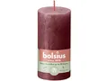 Produktbild: Bolsius Stumpenkerze Bolsius Rustik Stumpenkerze samtrot, Höhe: 10 cm