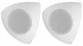 Produktbild: 2x Monacor MKS-48/WS Boxen Ecke Decke Hifi Lautsprecher Bistro Gastro weiss