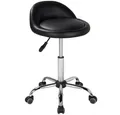 Produktbild: Yaheetech Drehhocker Barhocker mit 5 Rollen (1 St), Arbeitshocker 55,5 cm – 70 cm Höhenverstellbar & 360° Drehbar