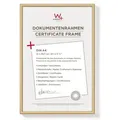Produktbild: walther design New Lifestyle Kunststoff Bilderrahmen 21x29,7 cm Gold KV130G