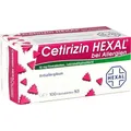 Produktbild: CETIRIZIN HEXAL Filmtabletten bei Allergien 100 St. PZN 01830229